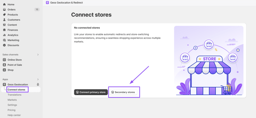 Connect secondary store